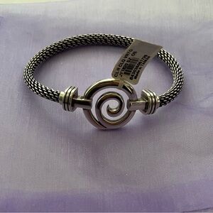 NWT Brighton Spiral Swirl Silver  Bracelet